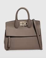 Image 1 of 4: Ferragamo Studio Bag Small Leather Satchel
