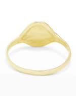 Image 3 of 4: STONE AND STRAND Personalized Oval Signet Ring with Diamond, Size 4-9