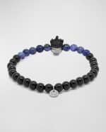 Image 2 of 3: Tateossian Men's King Skull Bead Stretch Bracelet