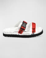Image 1 of 3: John Galliano Paris Men's Gazette Double-Strap Slide Sandals