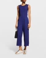 Image 4 of 5: Terez Weekend Ribbed Tencel Wide-Leg Jumpsuit