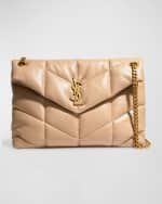 Image 1 of 6: Saint Laurent Lou Puffer Medium YSL Shoulder Bag in Quilted Leather