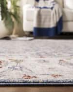 Image 3 of 4: Lauren Ralph Lauren Helena Ivory/Blue Power-Loomed Rug, 6' x 9'