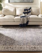 Image 1 of 4: Lauren Ralph Lauren Helena Ivory/Blue Power-Loomed Rug, 2' x 10'