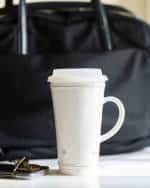 Image 4 of 5: Juliska Berry & Thread Travel Mug with Silicone Lid - Whitewash