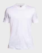 Image 1 of 6: Brunello Cucinelli Men's Basic-Fit V-Neck T-Shirt