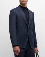 Image 3 of 6: Canali Men's Heathered Wool Two-Piece Suit