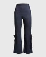 Image 1 of 6: Cinq a Sept Lou Side-Split Denim Pants