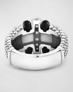 Image 3 of 4: LAGOS Black Caviar Large 1-Link Diamond Ring