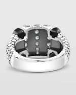 Image 3 of 4: LAGOS Black Caviar Large 3-Link Diamond Ring