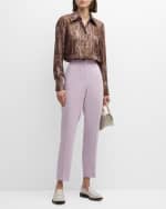 Image 5 of 6: Lafayette 148 New York Clinton Finesse Crepe Ankle Pants
