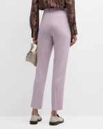 Image 4 of 6: Lafayette 148 New York Clinton Finesse Crepe Ankle Pants