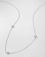 Image 4 of 5: Roberto Coin 18k White & Yellow Gold 3-Diamond Necklace