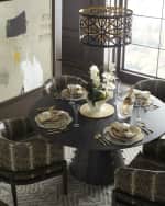 Image 3 of 4: Kim Seybert Metafoil Napkin, White/Gold