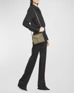 Image 2 of 6: Saint Laurent Cassandra Mini YSL Top Handle Crossbody Bag in Grained Leather