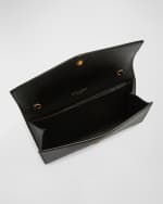 Image 5 of 6: Saint Laurent Uptown YSL Wallet on Chain in Grained Leather