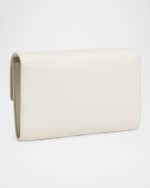 Image 3 of 6: Saint Laurent Uptown YSL Wallet on Chain in Grained Leather