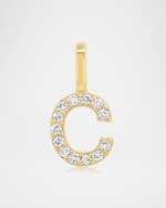 Image 4 of 5: Tai Fine 14K Pave Diamond Initial Charm