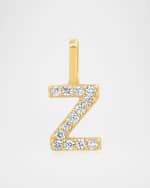 Image 5 of 5: Tai Fine 14K Pave Diamond Initial Charm