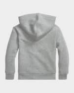 Image 2 of 2: Ralph Lauren Childrenswear Boy's Cotton-Blend-Fleece Hoodie, Size 2-7