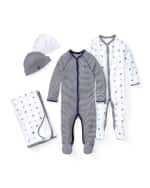 Image 2 of 3: Ralph Lauren Childrenswear Reversible Bear/Monogram Cotton Baby Blanket