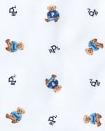 Image 3 of 3: Ralph Lauren Childrenswear Reversible Bear/Monogram Cotton Baby Blanket