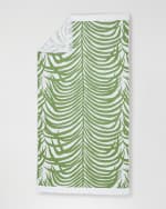 Image 2 of 4: Matouk Schumacher Zebra Palm Beach Towel