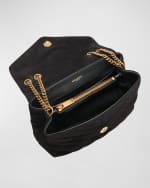 Image 5 of 6: Saint Laurent Loulou Small YSL Shoulder Bag in Quilted Suede
