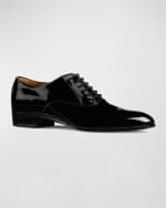 Image 3 of 4: Gucci Men's Worsh Patent Leather Oxfords