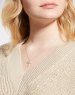 Image 2 of 5: Roberto Coin 18k White Gold Diamond Cross Necklace, 0.37tcw