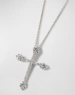 Image 4 of 5: Roberto Coin 18k White Gold Diamond Cross Necklace, 0.37tcw