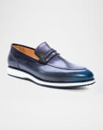Image 3 of 4: Ike Behar Men's Mannoir Leather Loafers