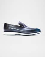 Image 1 of 4: Ike Behar Men's Mannoir Leather Loafers