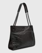 Image 4 of 6: Saint Laurent Niki Medium YSL Shopper Tote Bag in Crinkled Leather