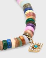 Image 4 of 5: Sydney Evan Opal Bead Diamond Evil Eye Bracelet