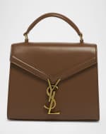 Image 1 of 6: Saint Laurent Cassandre Mini Monogram YSL Box Calf Top-Handle Bag