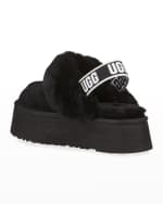 Image 3 of 4: UGG Funkette Suede Shearling Platform Slippers