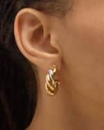 Image 2 of 5: Hays Worthington 18K Tricolor Hoop Earrings