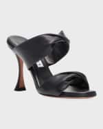 Image 2 of 3: Aquazzura Twist Napa Stiletto Slide Sandals