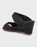 Image 2 of 5: Carrie Forbes Houcine Raffia Wedge Sandals