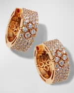 Image 4 of 5: Roberto Coin 18k Rose Gold Love in Verona Diamond Pave Earrings