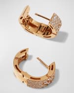 Image 3 of 5: Roberto Coin 18k Rose Gold Love in Verona Diamond Pave Earrings