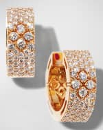 Image 1 of 5: Roberto Coin 18k Rose Gold Love in Verona Diamond Pave Earrings