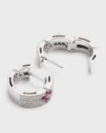 Image 3 of 5: Roberto Coin 18k White Gold Love in Verona Diamond and Ruby Earrings