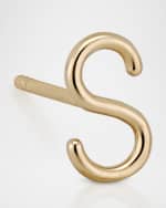 Image 1 of 2: Sarah Chloe Amelia 14k Gold Initial Single Stud Earring
