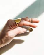 Image 3 of 3: Sarah Chloe Lia 14K Gold Initial Pendant Necklace