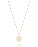Image 1 of 3: Sarah Chloe Lia 14K Gold Initial Pendant Necklace