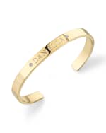 Image 1 of 2: Sarah Chloe Ciela 14K Gold 2-Diamond Bangle with Engraving