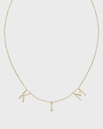 Image 1 of 3: Sarah Chloe Amelia 14K Gold Personalized 3-Letter Necklace (Made to Order)
