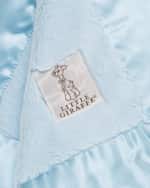 Image 2 of 2: Little Giraffe Luxe Solid Plush Baby Blanket w/ Satin Border